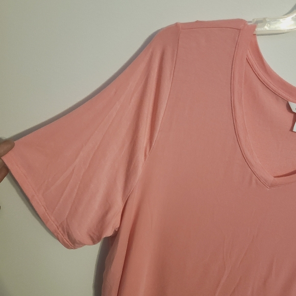 Athleta | Women's Pink Nighttime Bliss Sleep V-Neck Tee (Size XL) - Picture 6 of 12